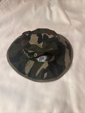 Miller Lite Camo Bucket Hat - Green Camouflage
